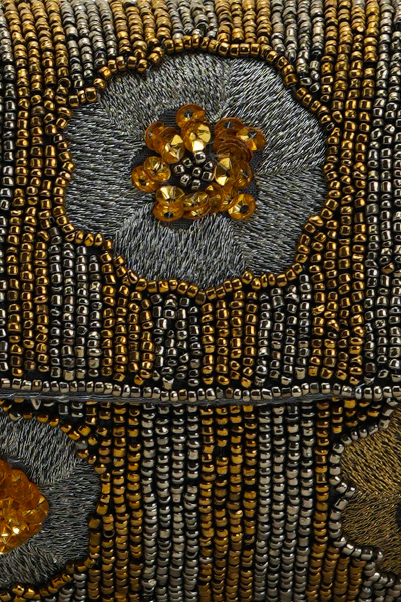 Boho Girl Golden Charm Beaded Shoulder Bag