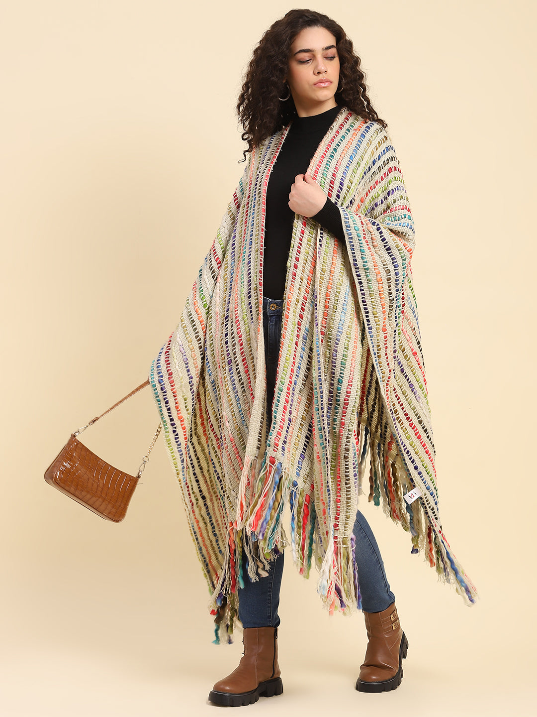 Acrylic Handwoven Bohemian Poncho