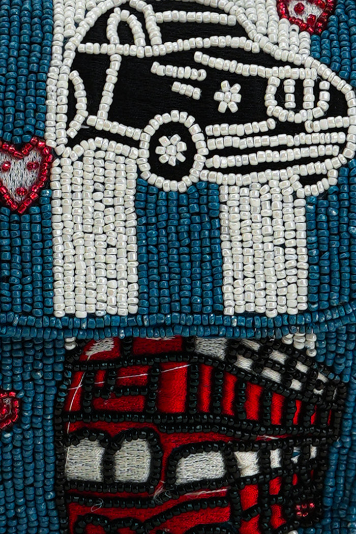 Boho Girl London Vibes Beaded Shoulder Bag