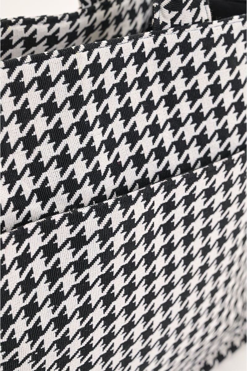 Houndstooth Chic Tote Bag