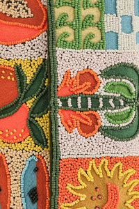 Pastel Paradise Hand-Beaded Shoulder Bag