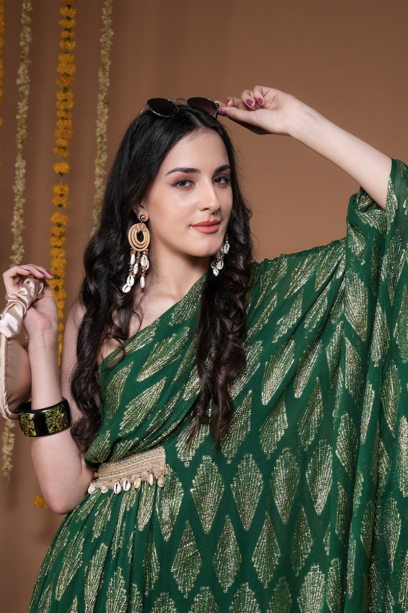 Ruyal Boho Indowestern One Shoulder Dress