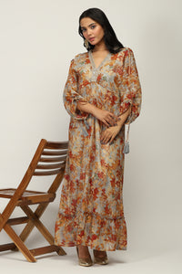 Aabro Boho Print Indo Western Dress