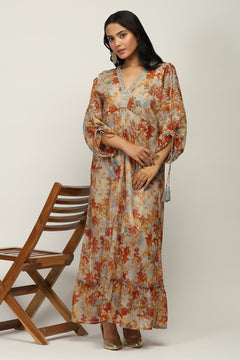 Aabro Boho Print Indo Western Dress
