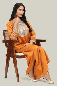 Rust Oversized Kurta & Wrap Pants Co-ord Set