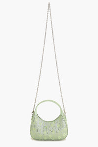 Vegan Leather Bag Moonlit Lace Handbag - Green