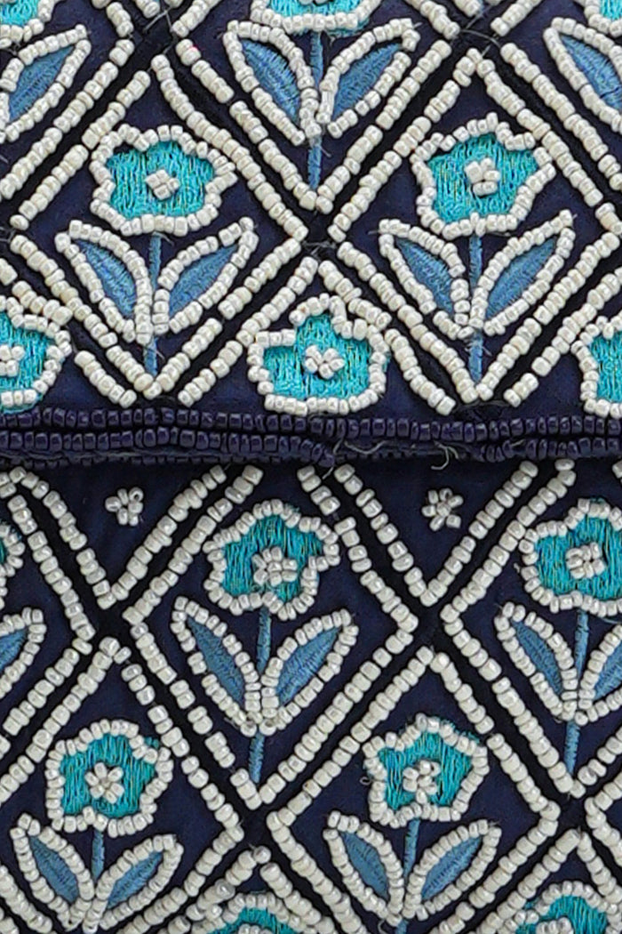 Boho Girl Blue Mirage Beaded Shoulder Bag