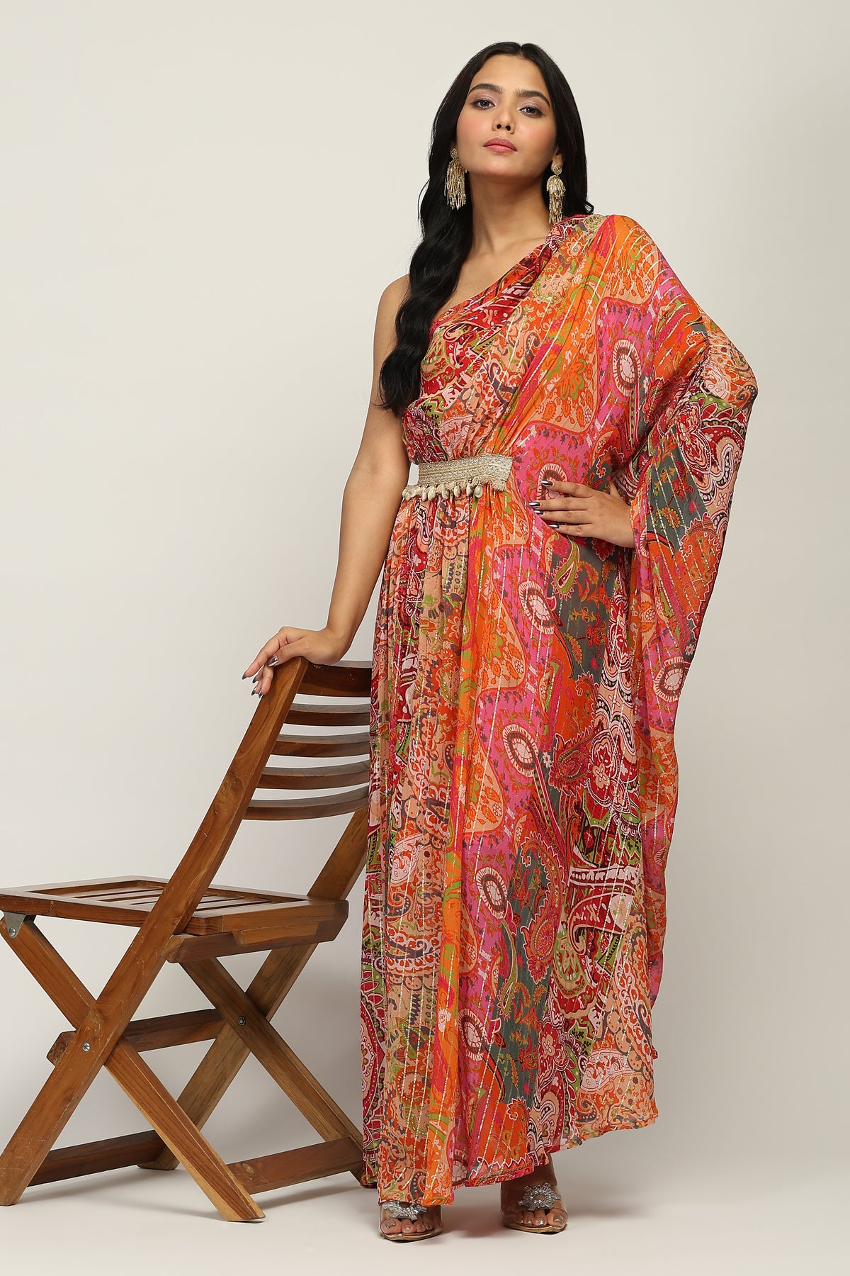 Rajsi Rang Indo Western One Shoulder Dress