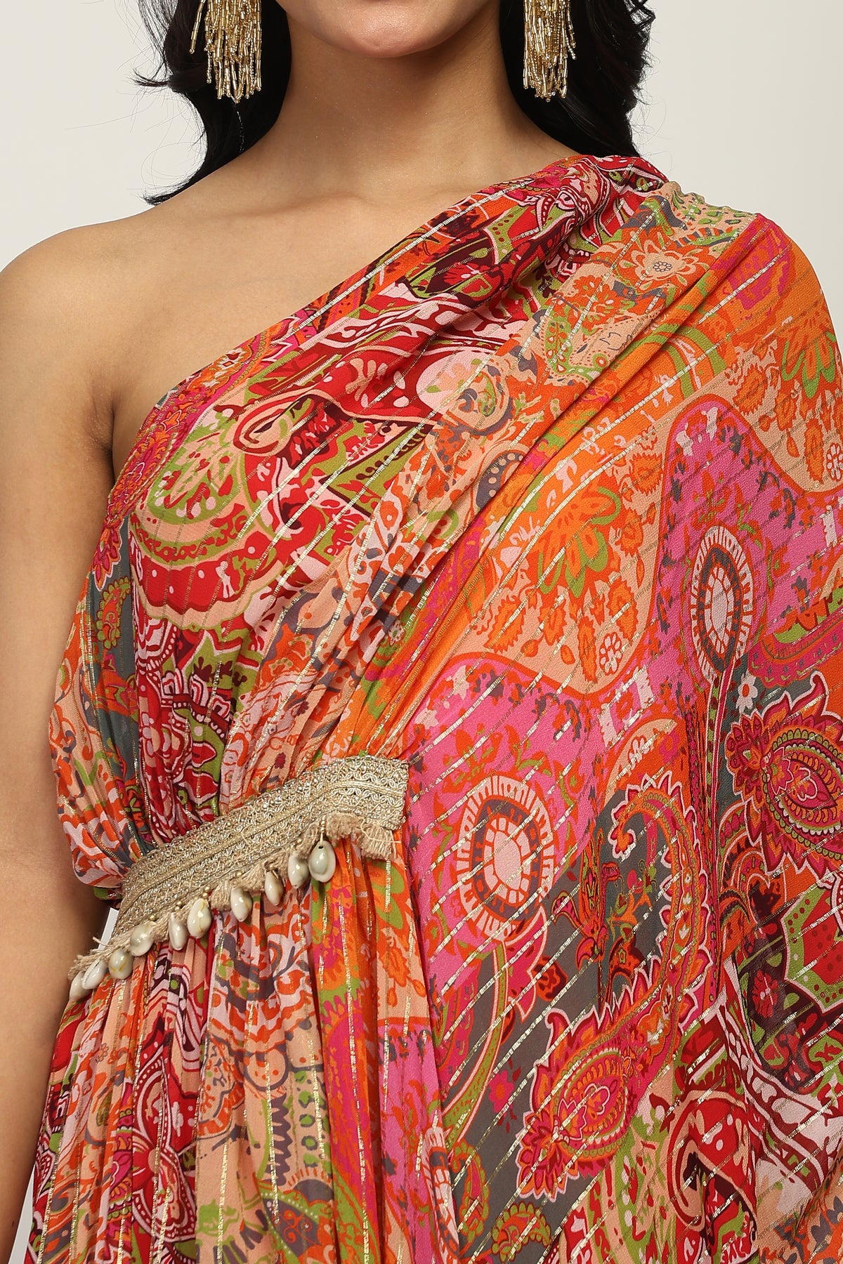 Rajsi Rang Indo Western One Shoulder Dress