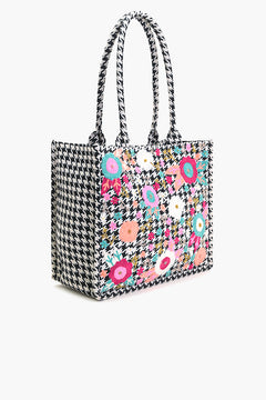 Houndstooth Chic Tote Bag