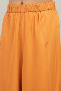 Rust Oversized Kurta & Wrap Pants Co-ord Set