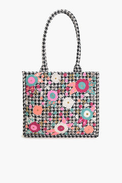 Houndstooth Chic Tote Bag