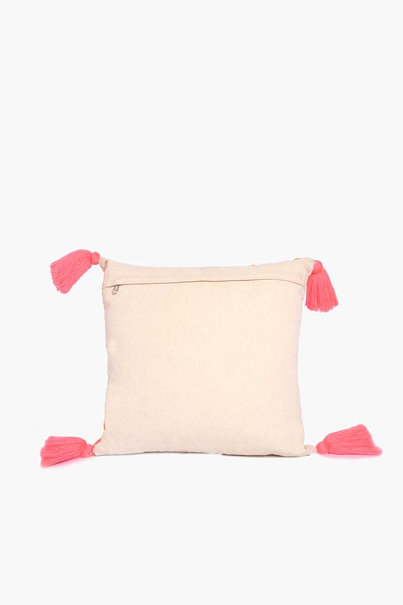 Aztec-Inspired Embroidered Cushion Cover