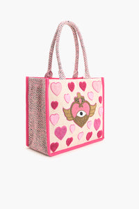 Heartfelt Rose Wings Tote Bag
