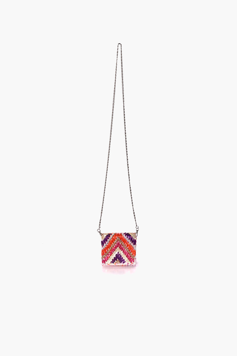 Raffia Embellished Gloria Clutch Purse For Women