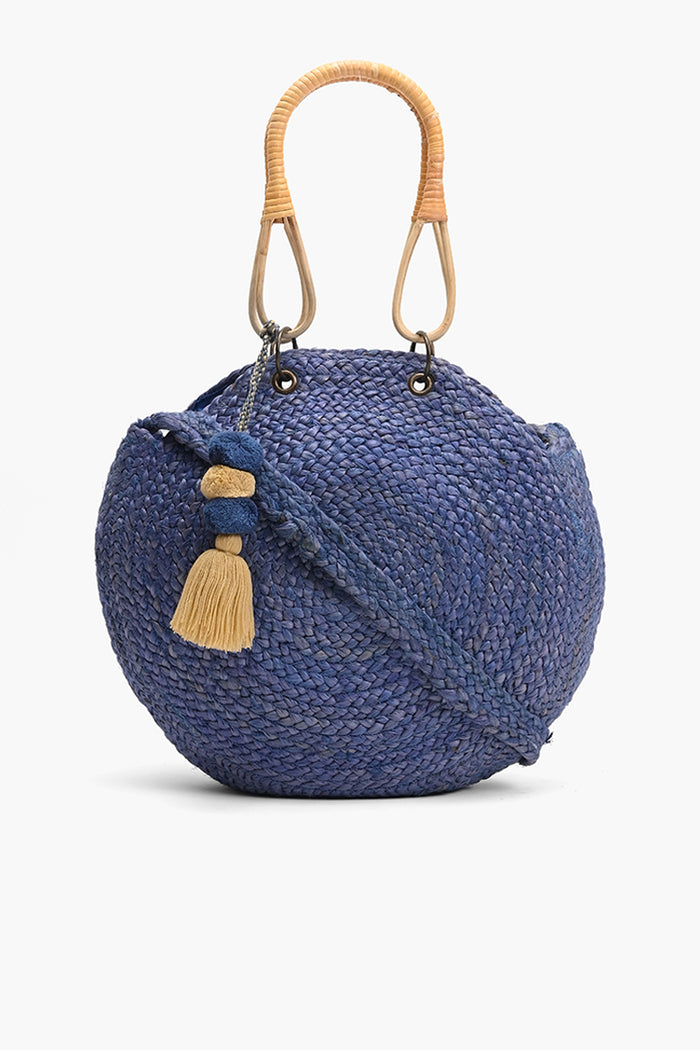 Blue Jade Round Tote Bag