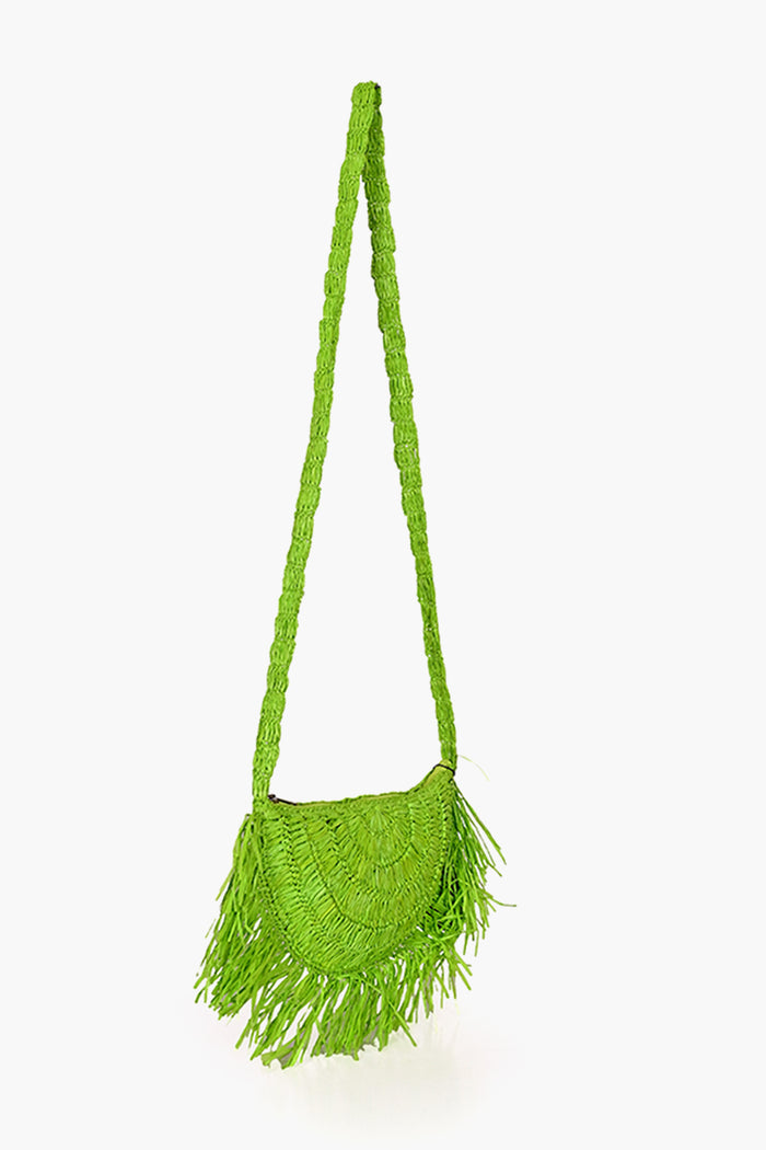 Green Wave Half Moon Clutch