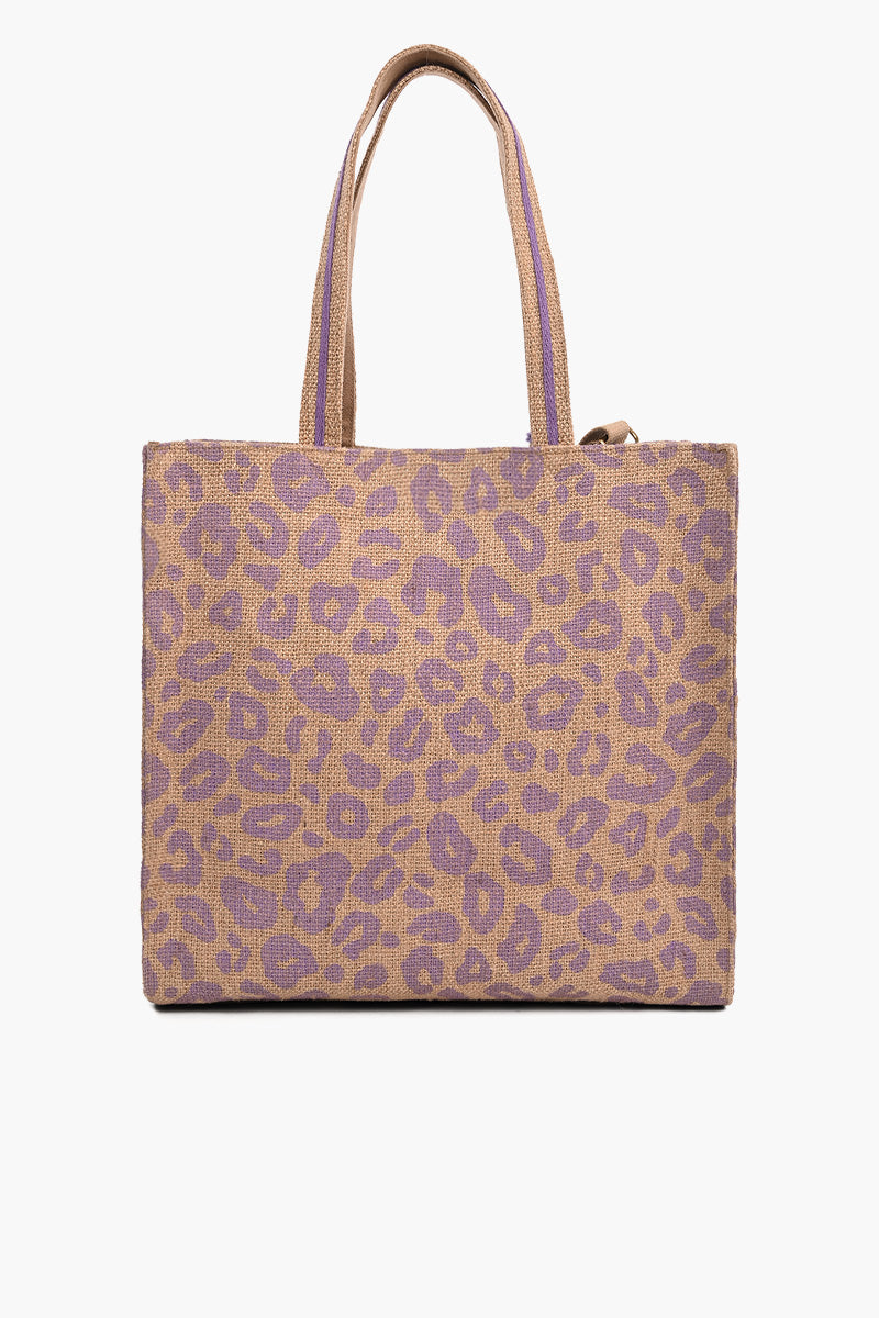 Lilac Cheetah Printed Tote