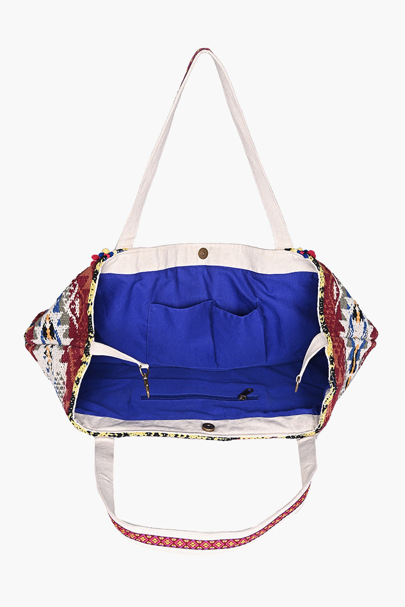 Colorful Hand Embellished Tote Bag