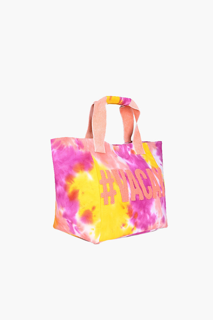 Vacay Embroidered Tie and Dye Tote