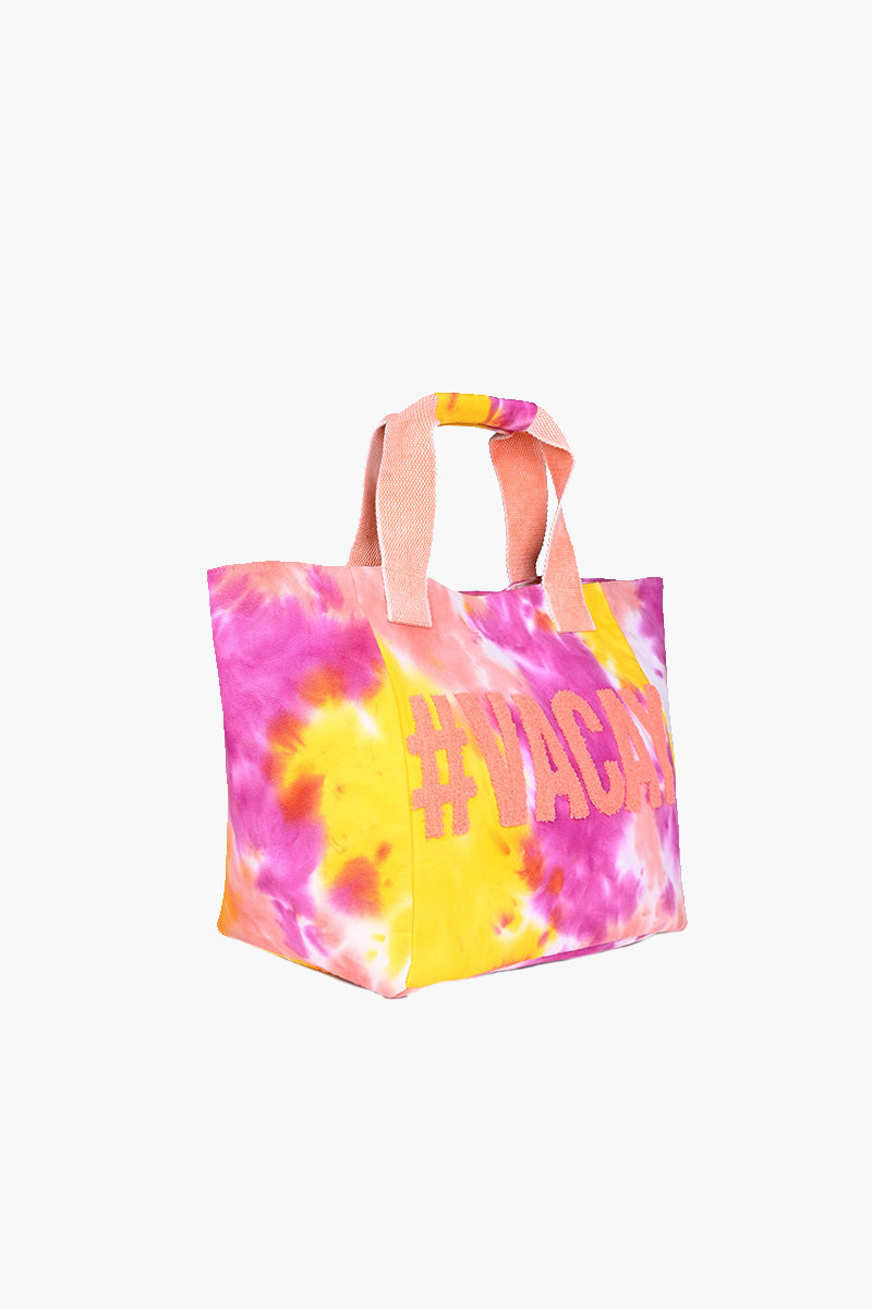 Vacay Embroidered Tie and Dye Tote