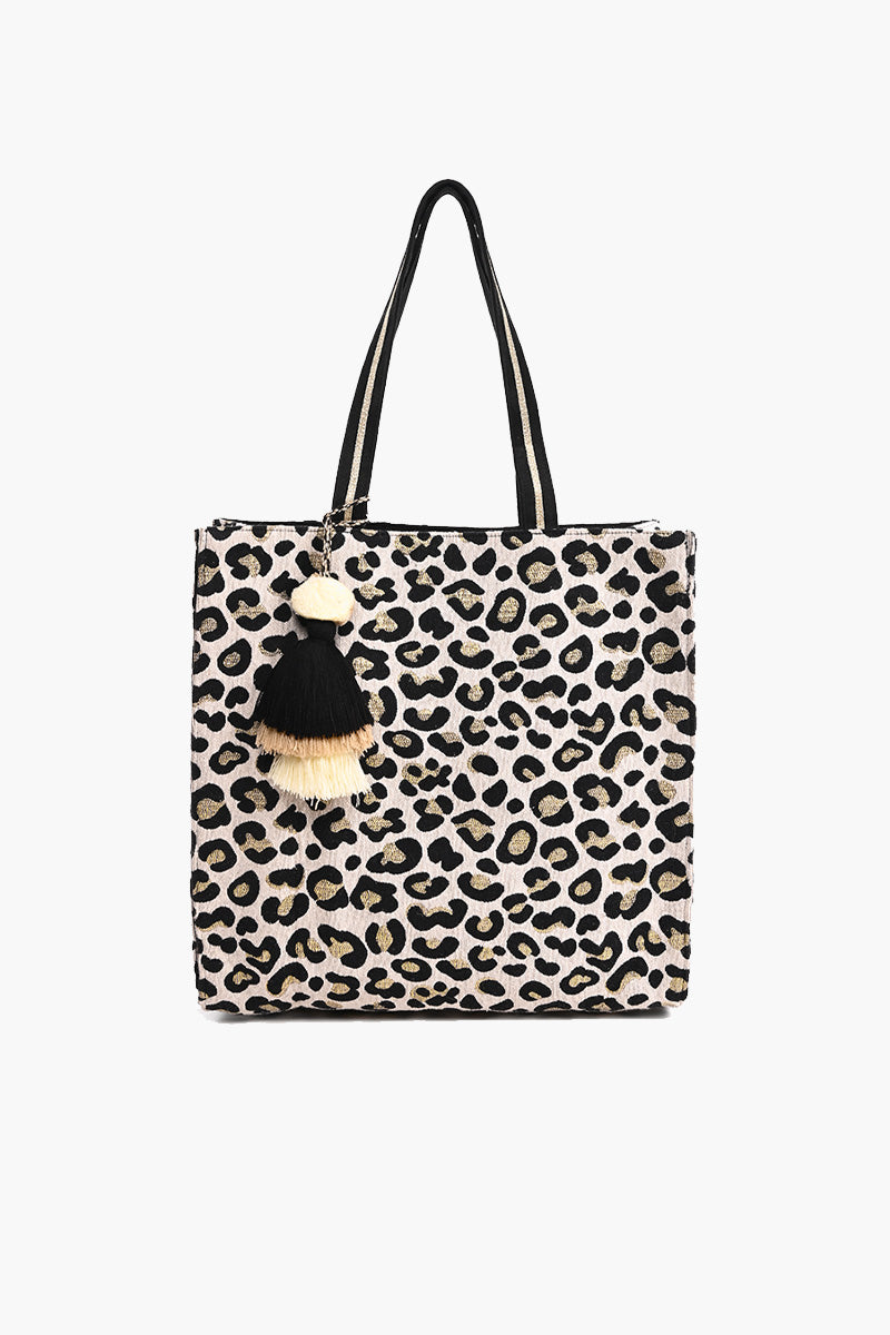 Icy Awesome Shoulder Leopard Print Tote Bag