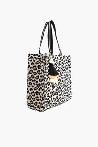 Icy Awesome Shoulder Leopard Print Tote Handbag