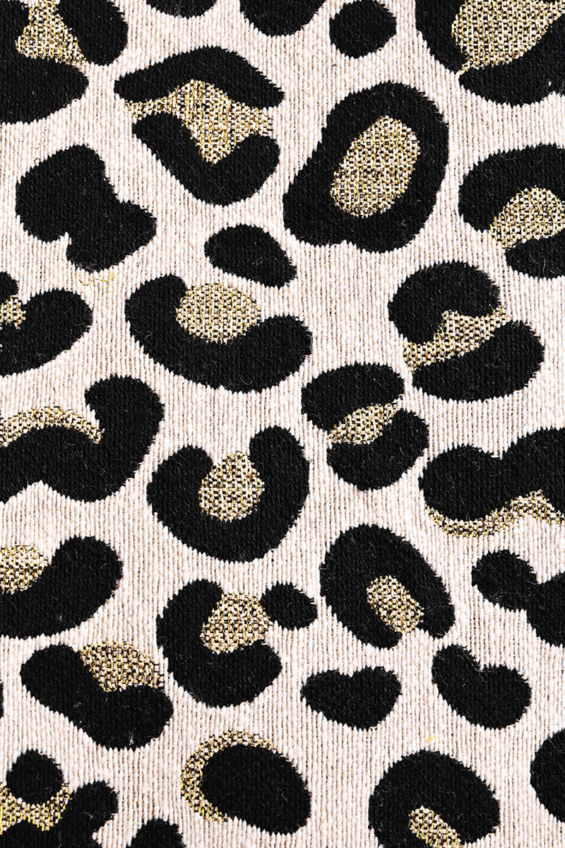 Icy Awesome Shoulder Leopard Print Tote Handbag