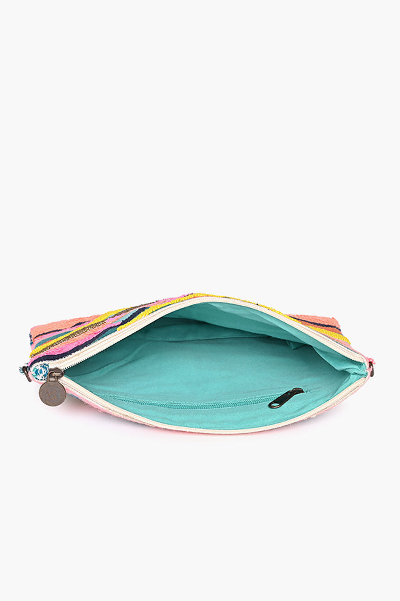 Colorful Rainbow Embellished Clutch