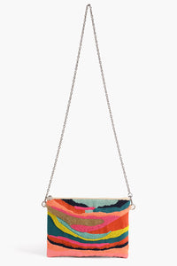 Colorful Rainbow Embellished Clutch