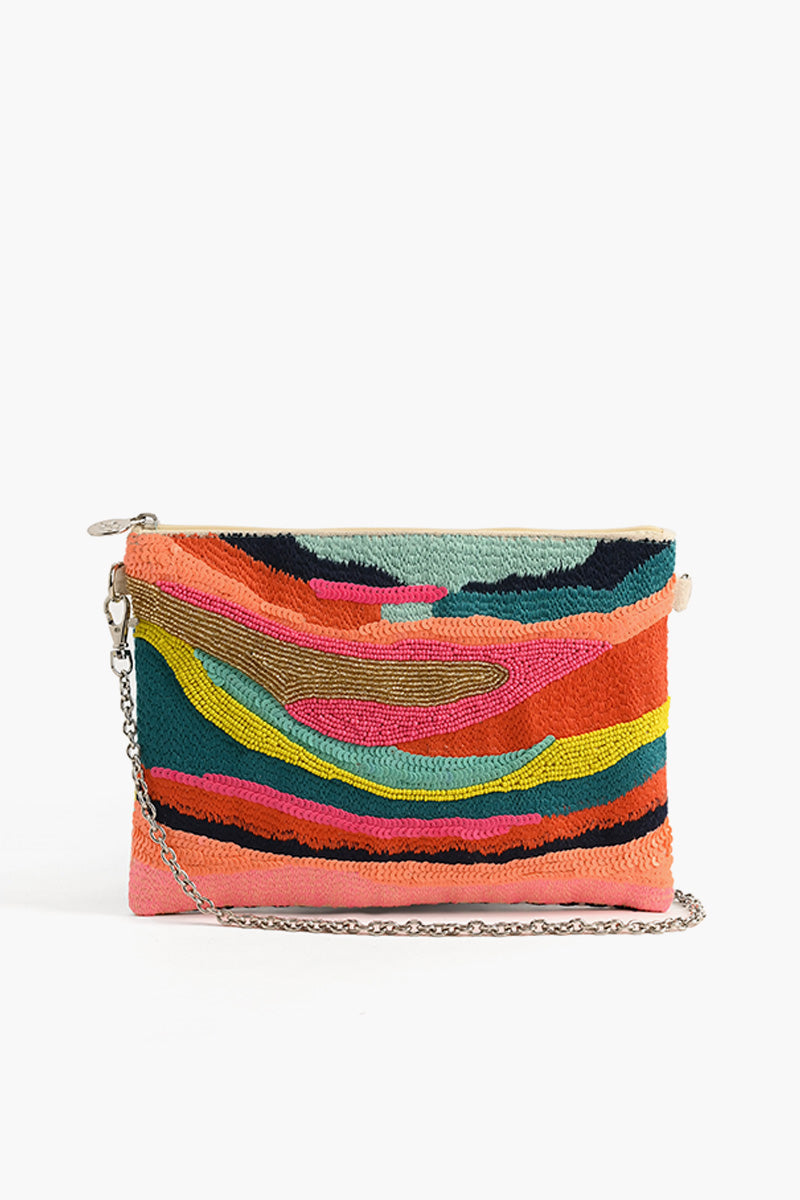 Colorful Rainbow Embellished Clutch