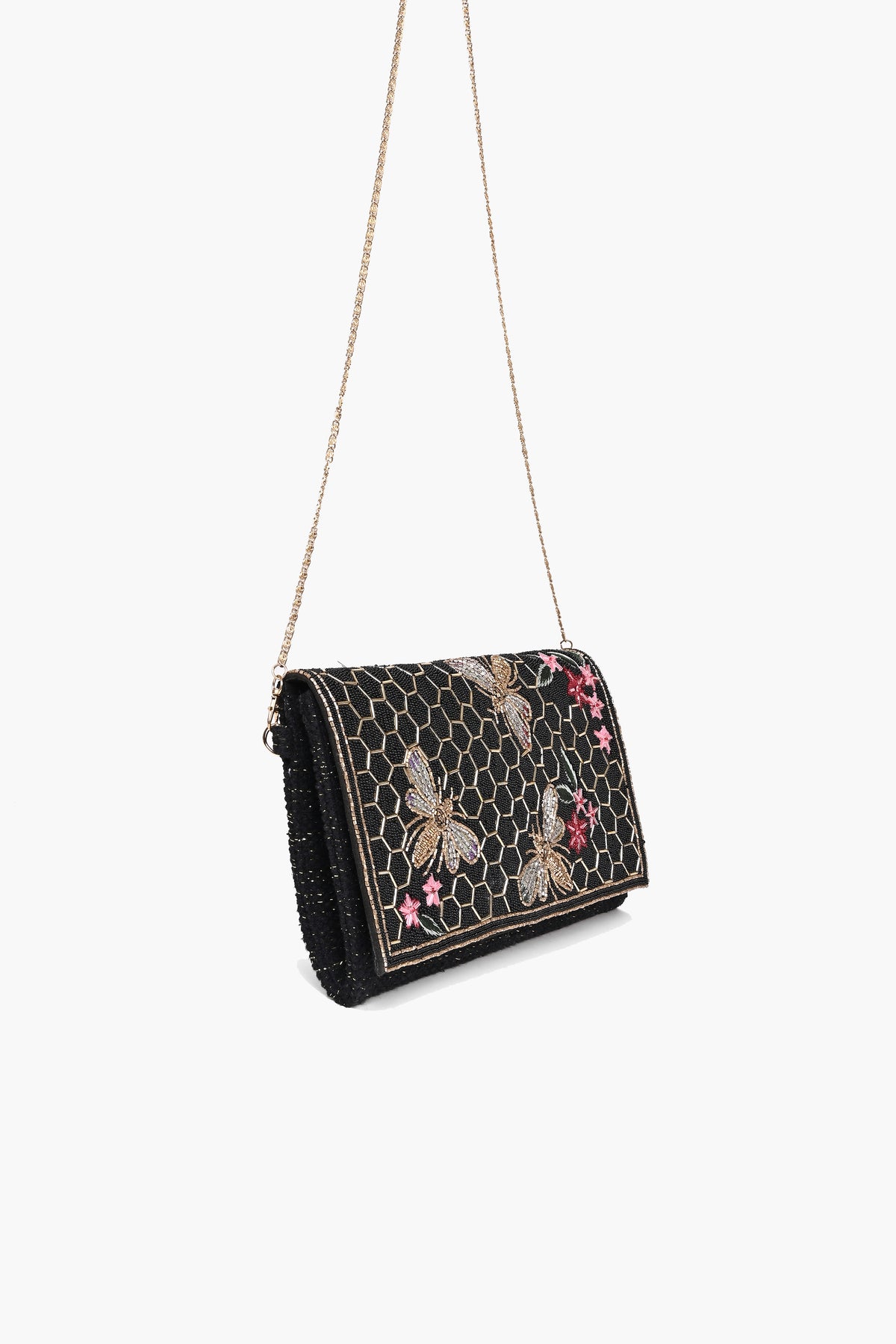 Honeycomb Embellished Clutch Bag