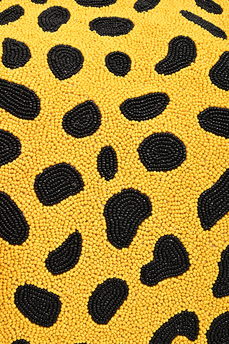 Cheetah Embellished Checkered Tote
