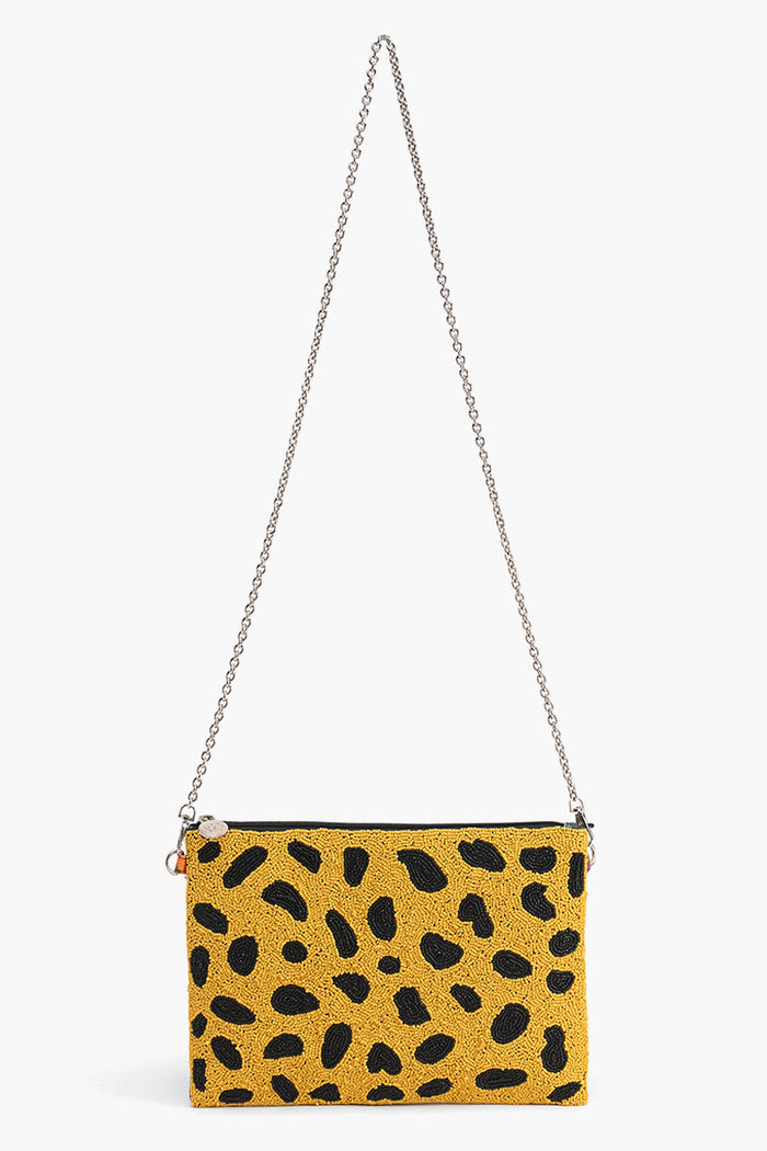 Jaguar Beaded Clutch