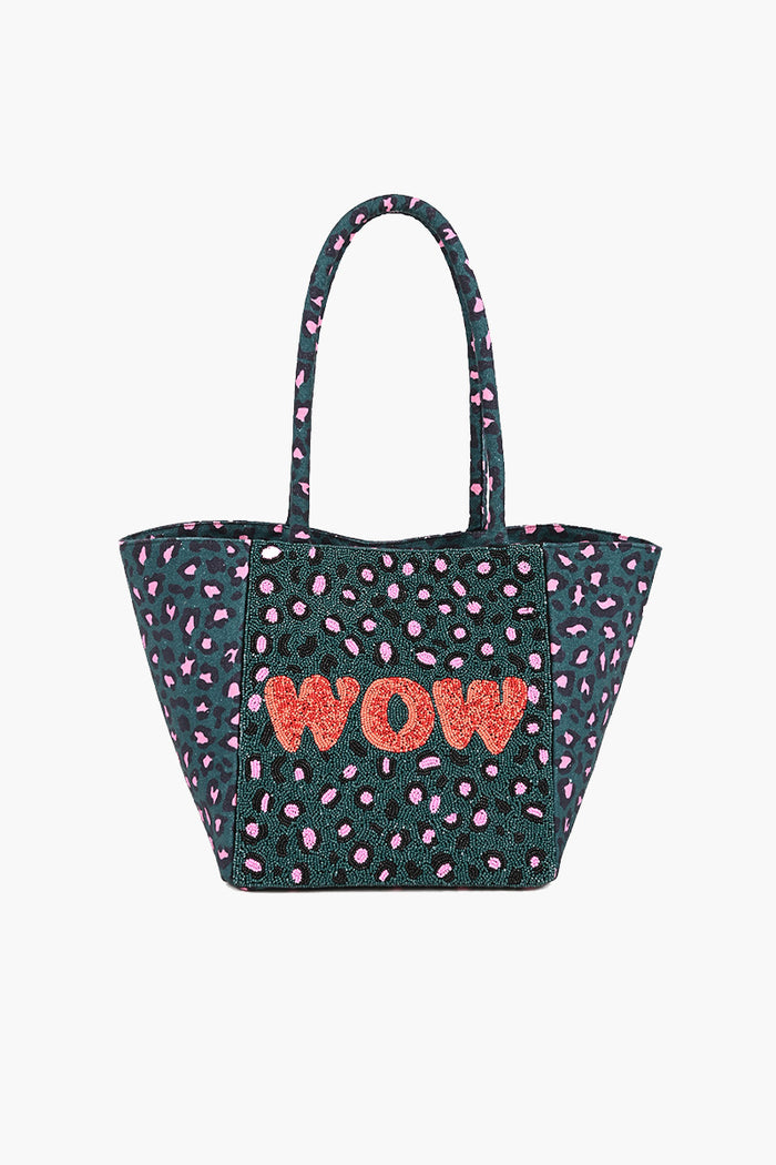 WOW Embellished Tote Bag