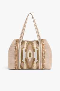 Wild Nights Tote-Snake Print Hand Beaded Tote