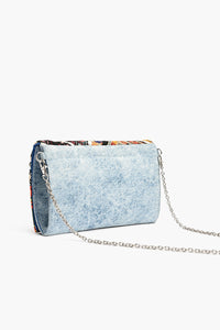 Beautiful Eye Embroidered Denim Clutch