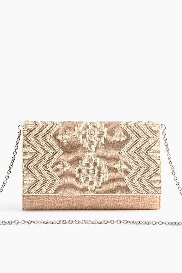 Gilded Aztec Rose Clutch