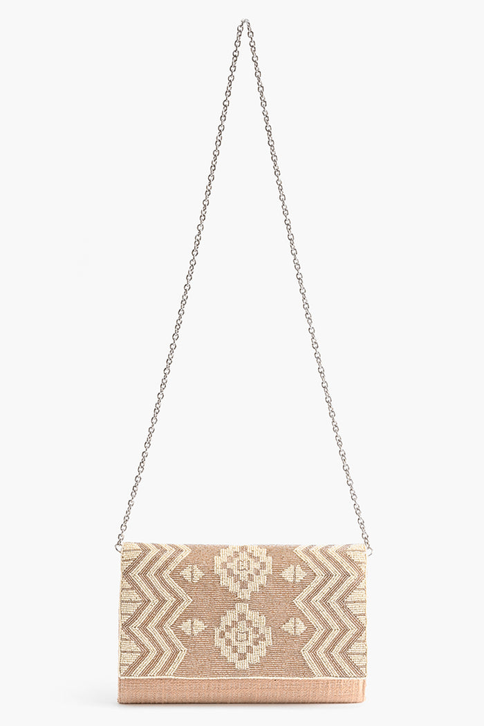 Gilded Aztec Rose Clutch