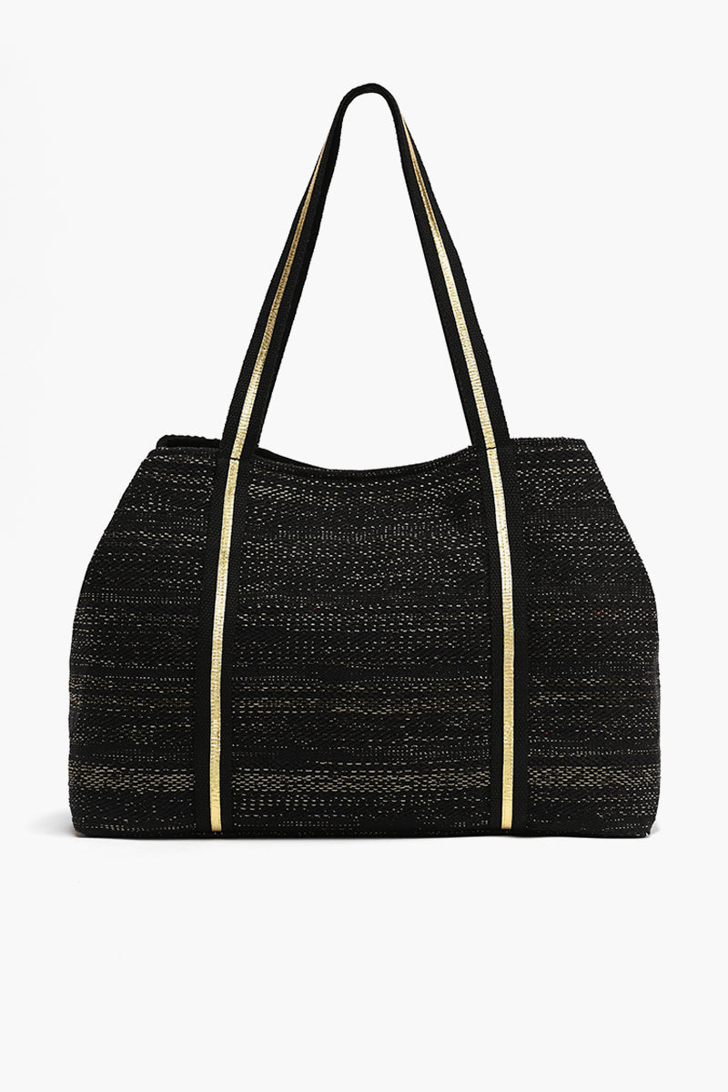 Golden Glam Floral Embellished Tote-Best Tote For Travel