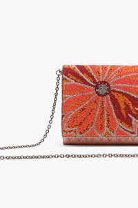 Poppy Floral Beaded Clutch