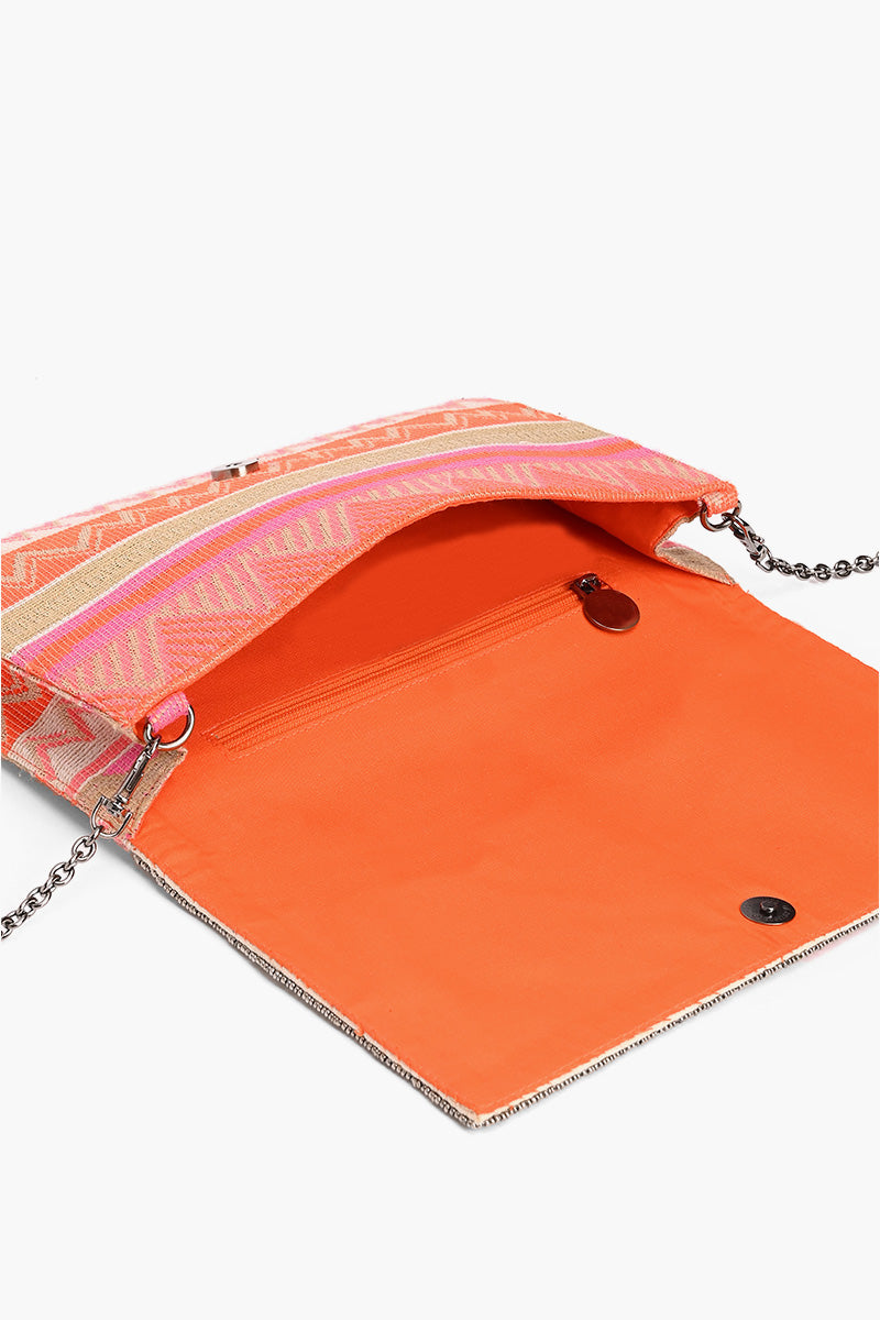 Poppy Floral Beaded Clutch