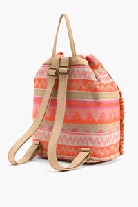 Poppy Floral Beaded Backpack