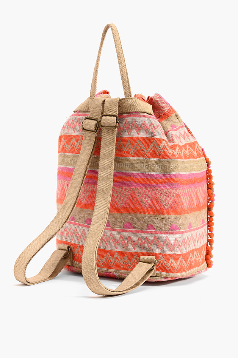 Poppy Floral Beaded Backpack