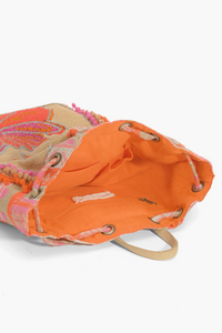 Poppy Floral Beaded Backpack