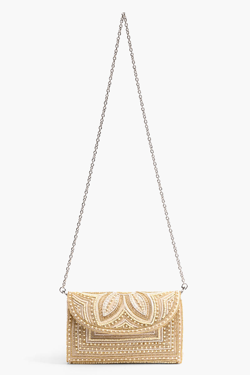 Soft Whispers Ivory Clutch