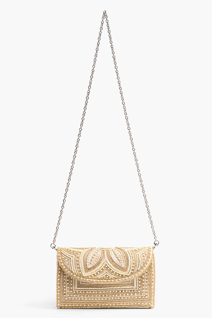 Soft Whispers Ivory Clutch