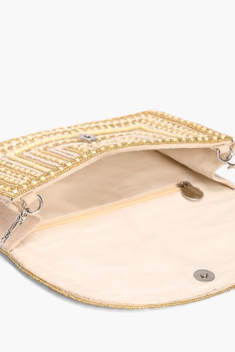 Soft Whispers Ivory Clutch