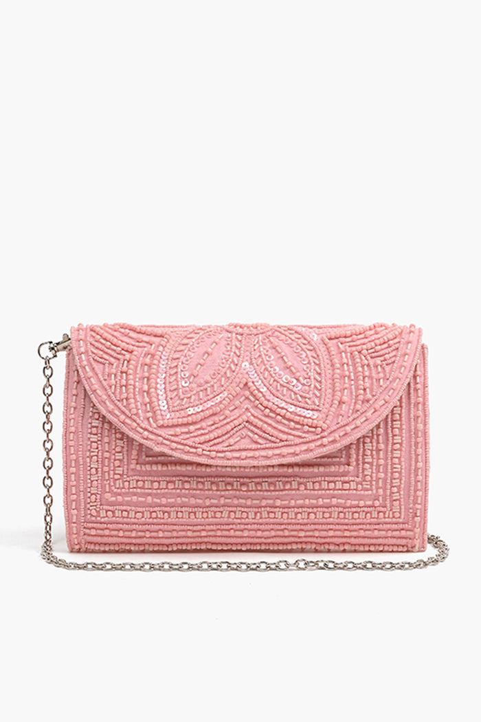 Crystal Rose Embellished Clutch