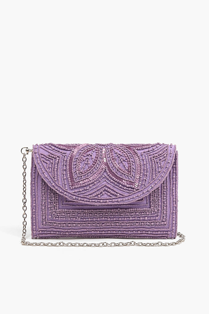 Lavender Embellished Clutch